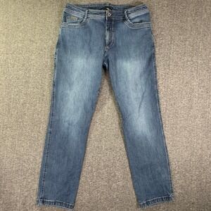 Kuhl Klassik Jeans Men 38x33 Blue Stretch Denim Outdoor Utility Hiking